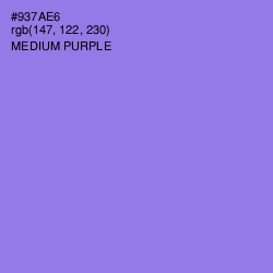 #937AE6 - Medium Purple Color Image